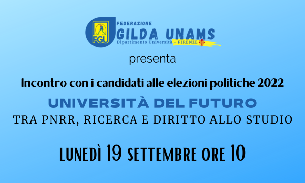 Assemblea 19 settembre: Universit&agrave; del futuro tra PNRR, ricerca e diritto allo studio